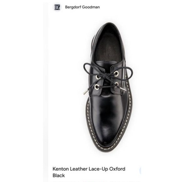 Rag & Bone Kenton Leather Lace-Up Oxford Black white brogues Size 40 - Picture 9 of 11